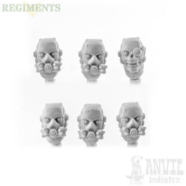 Zinge Industries Post Human Infantry Various Skull Helmets Heads 12 S-SKU01 
