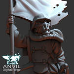 Picture of 3D Print (SLA) - Armoured Trencher Standard Bearer