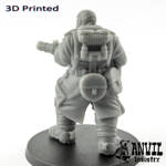 Picture of 3D Print (SLA) - Armoured Trencher Ogre (Bare Head)