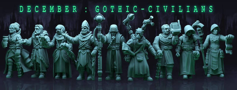 Anvil Digital Forge Gothic Civilians - 3D Print Giveaway!