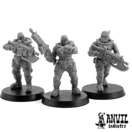 Picture of Slim Build / Female Exo-Lord Coalition Marine Rifle Squad - Static Posing (3)