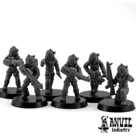 Picture of Female Regiments Astronauts with Gyrojet Rifles (6 miniatures)