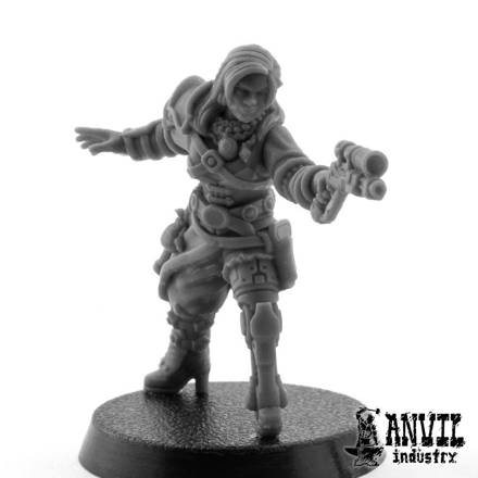 Picture of Female Space Pirate Captain (1 miniature)