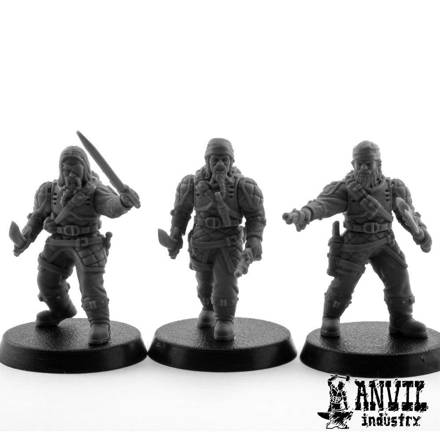 Picture of Space Pirate Crew with Melee Weapons & Pistols (3 miniatures)