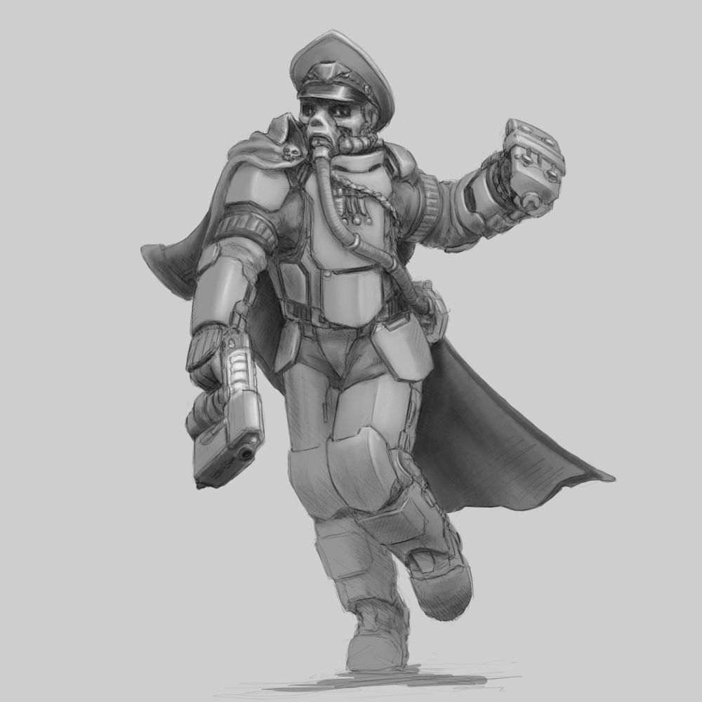 Armoured Commissar Concept Art Wargamming